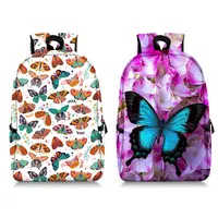 Beautiful Butterfly Print Backpack Women Fashion Rucksack Teenager Girls School Bags Canvas Travel Bag Laptop Backpacks 1