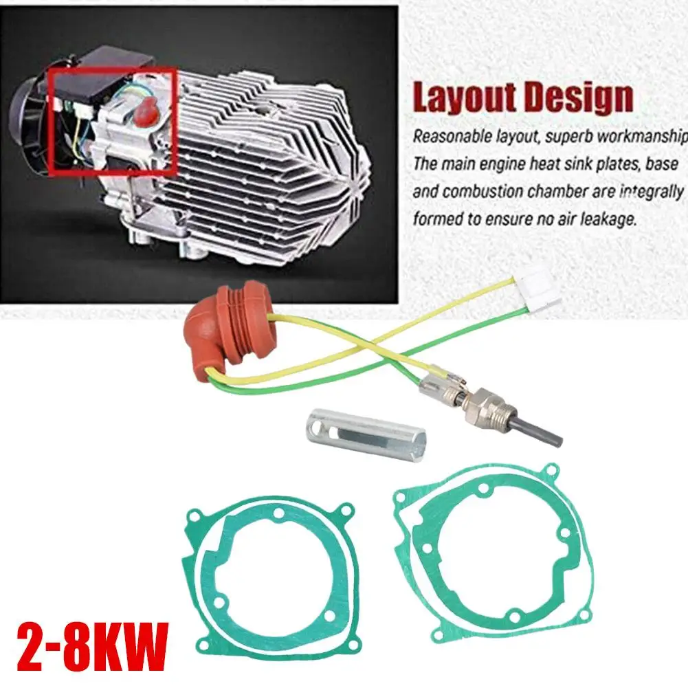 Glow Plug 12V 5KW-8KW Car Air Parking Heater Gasket Ceramic Pin Glow Plug For Webasto Eberspacher Airtronic D2/D4/D4S