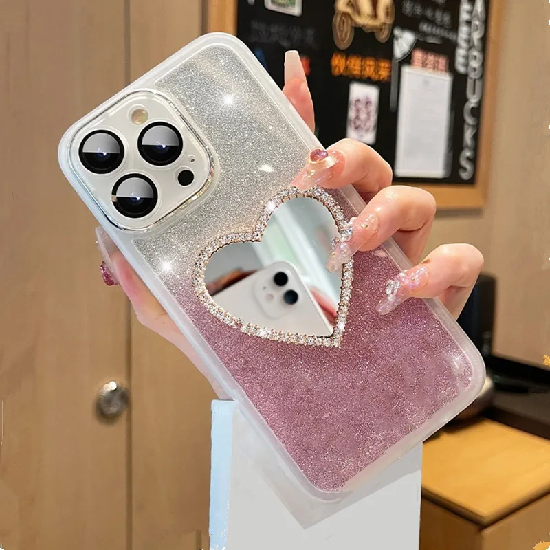 Bling Glitter Mirror Soft Phone Case For Samsung Galaxy A53 A33 A73 A22 A23 A13 A11 A31 A2 1S A20 A30 A32 A12Clear Jelly_voghion.com