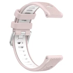 Premium Tempered Glass Screen Protector with Silicone Strap - Garmin Venu Sq (10 pink white)