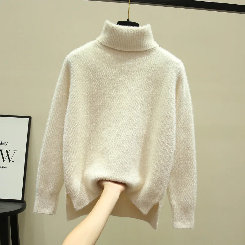 Women Autumn Winter Knitted Sweater Long Sleeve Pullover