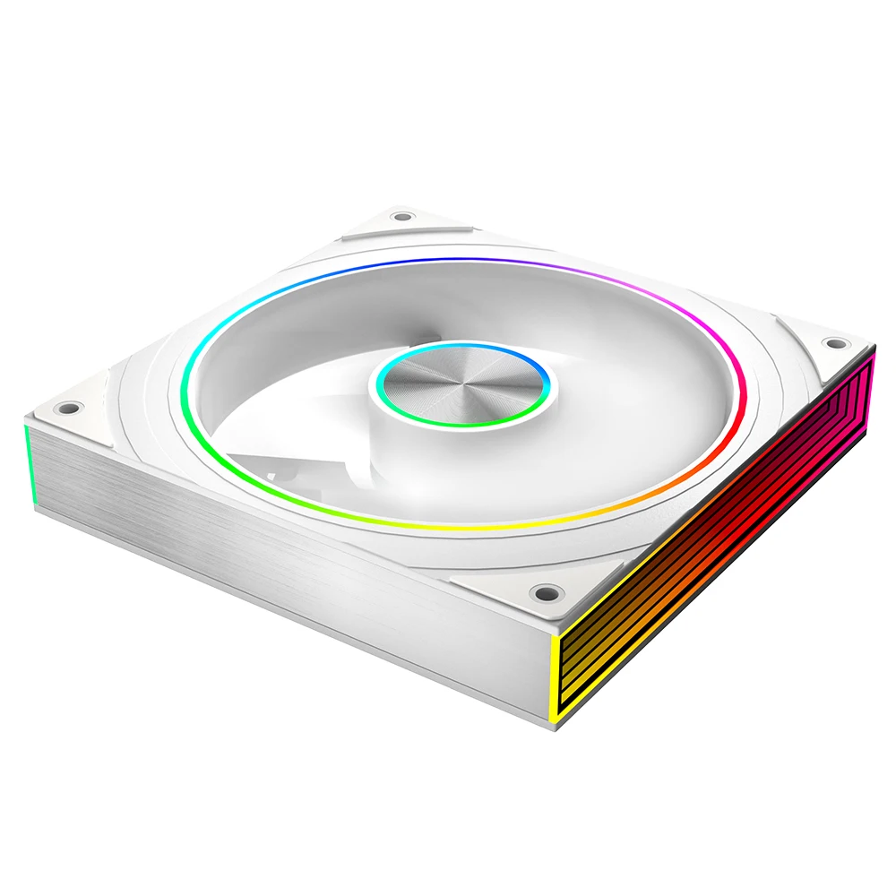 Jungle Leopard Transwarp ARGB ファン ホワイト Jungle Leopard Transwarp 120mm RGB Case Fan - 5v3pin Support