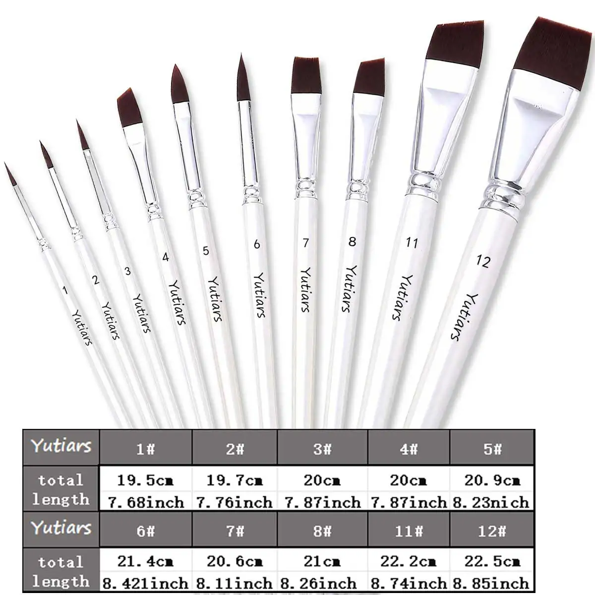 مجموعات فرش رسم الوجه مكونة من 10 قطع - شعيرات ناي...