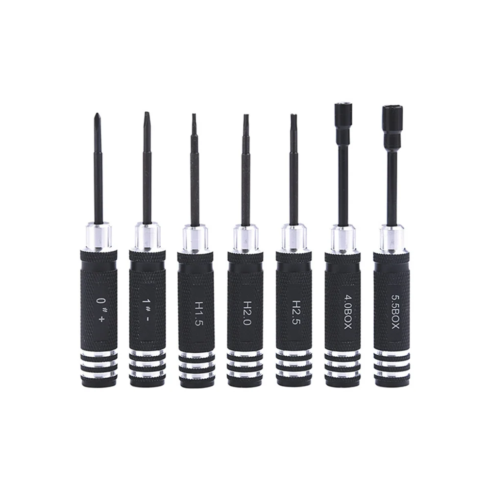 Kit de 7 tournevis pour RC voiture hélicoptère drone, poignées ergonomiques et embouts aimantés