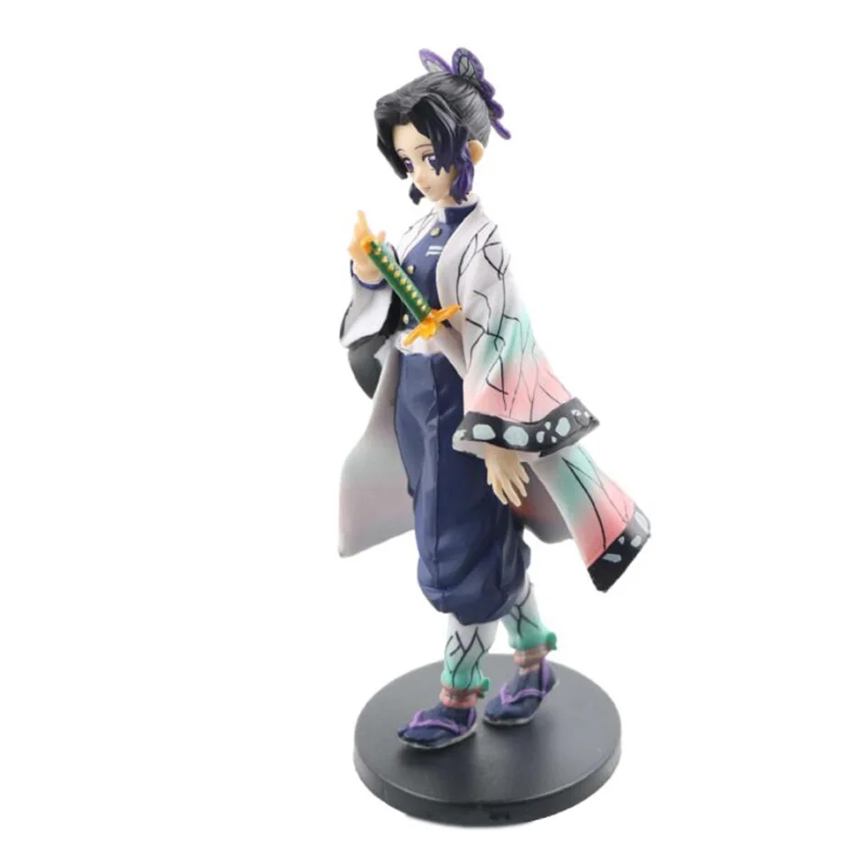 Boneco de anime Kamen Tanjiro Kamen Nidouzi My Wife Zenyi Butterfly Ninja  Tomioka Kimetsu no Yaiba Anime Coleção de decoração de mesa