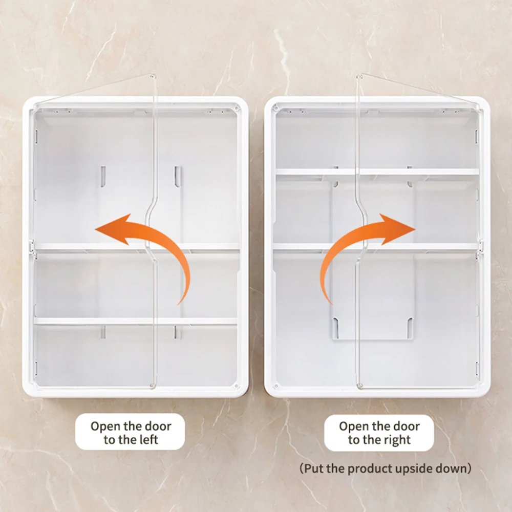 No Drill Bathroom Organizer – Multi-Layer Transparent Cosmetic Display Cabinet with Removable Shelves 6