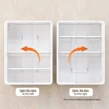 No Drill Bathroom Organizer – Multi-Layer Transparent Cosmetic Display Cabinet with Removable Shelves 6