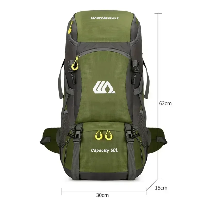 남성용 여행 배낭 캠핑 대형 하이킹 가방, 여행용 배낭, 방수 야외 스포츠 등산 가방, 수하물 가방, 50L