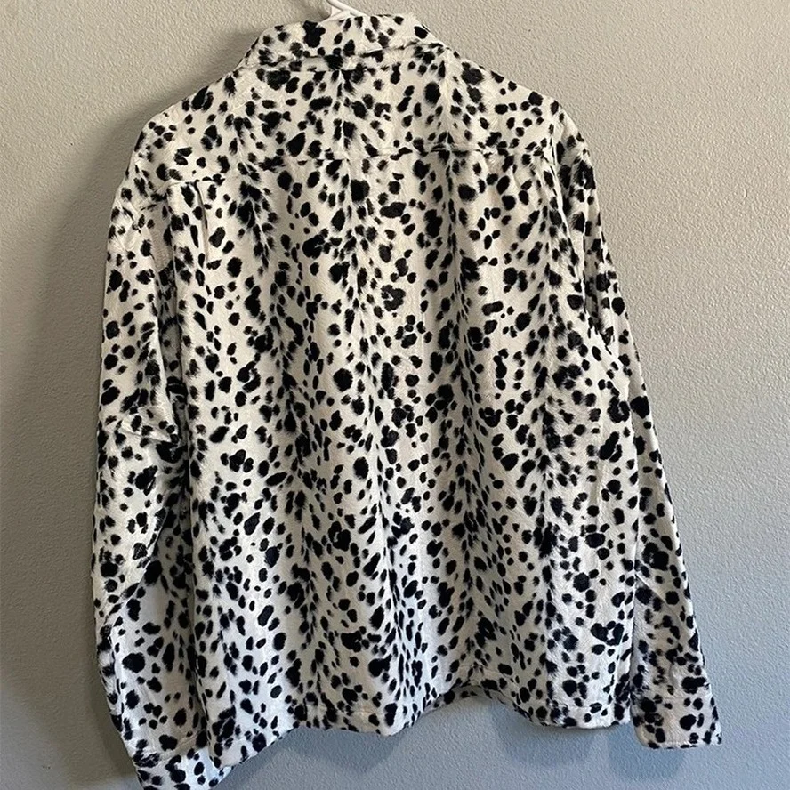 

Kanye CPFM.XYZ Ranch Zip Jacket Men Women 1:1 High-Quality Shirt Wool Jersey Spotted Leopard Zip-up Coats