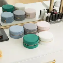  Jewelry Organizer Women Gift Case Earring Holder  Multi-functional   Flannel Storage Box Travel Portable Jewelry Box Wholesale 