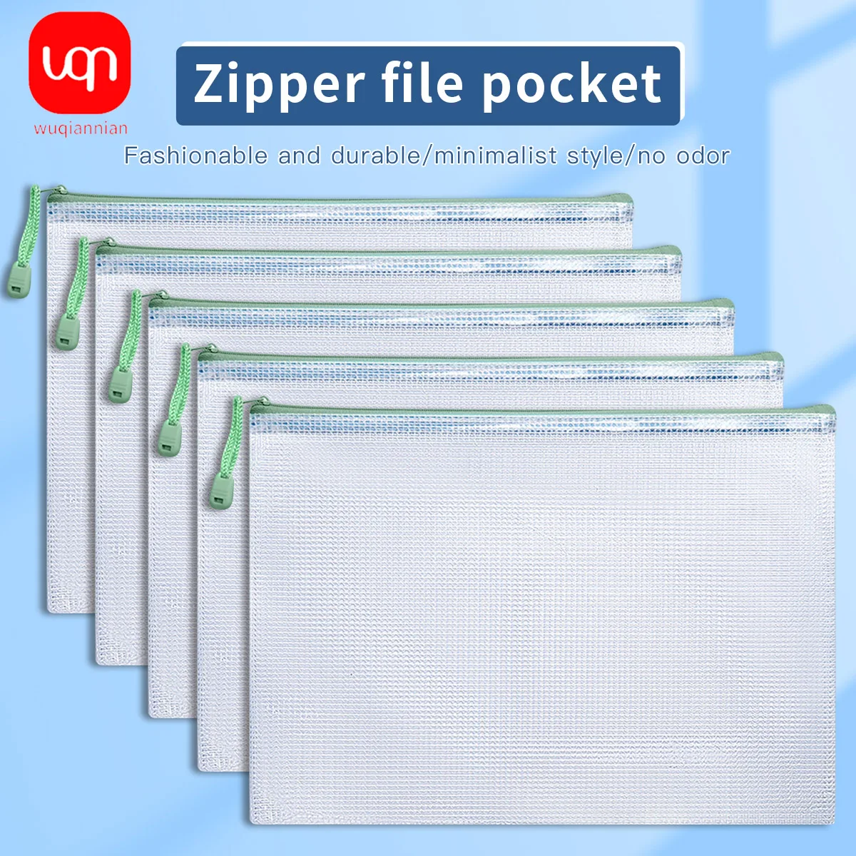 

Сетчатая Сумка для хранения, Зеленая прозрачная сумка для хранения канцелярских принадлежностей, хранения файлов, большой емкости, может быть помещена в экзамен room5/10 шт.