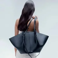 YUZEFI Sac fourre-tout pour femme, couleur unie, rétro, minimaliste, détente, luxe, polyvalent, pour les déplacements quotidiens, voyage, grande capacité, sac à bandoulière 6