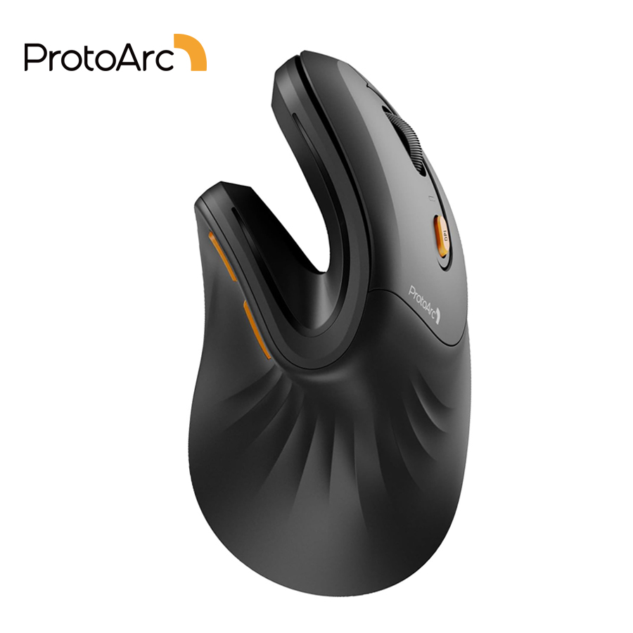 ï»¿ ProtoArc EM11 NL Ergonomic Mouse Wireless Vertical Mouse or Computer iPad Mac Windows 3 Adjustable DPI Multi-Device Connection