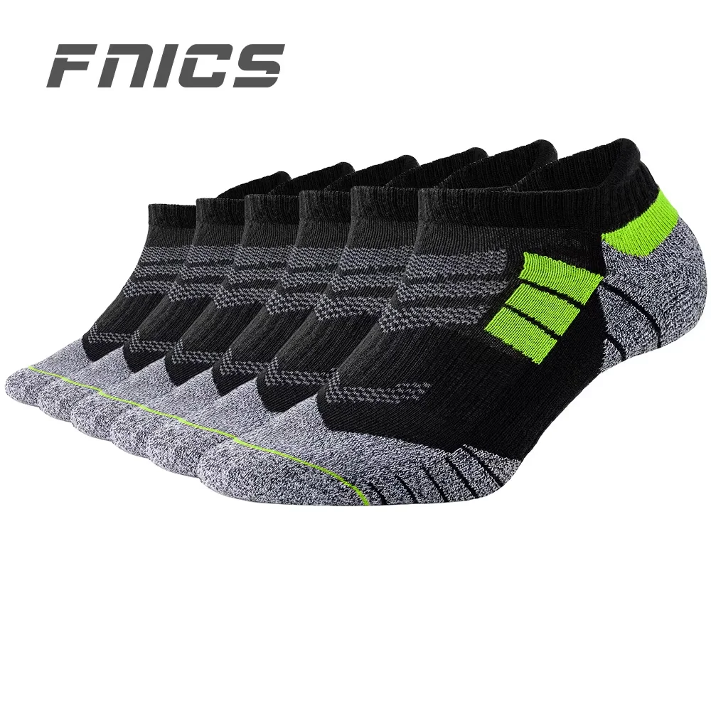 Men's Athletic Cushion Comfort Ankle Socks - 6 Pairs Pack