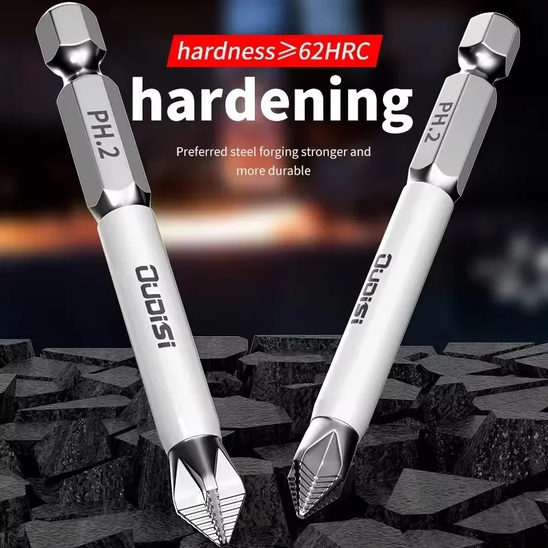 Magnetic Screwdriver Set 6 PCs Non-Slip Magnetic Cross Head Household Electric Driver Screw Set High Hardness Hand Drill Bits for Electric Screwdrivers