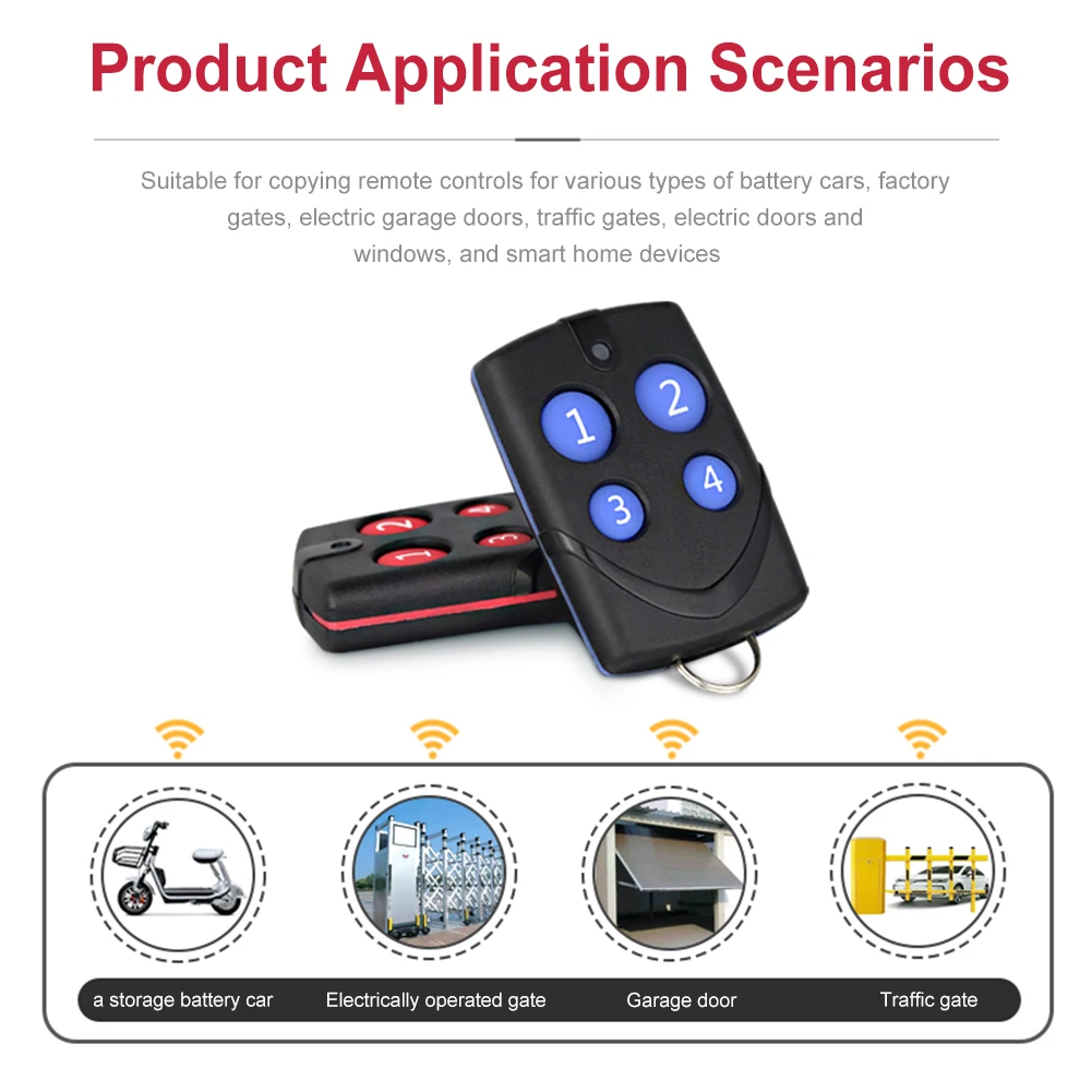 Universal Remote Control 433mhz Copy Duplicator Automatic Cloning 270-868MHz Multifrequency Remote Control for Garage Gate Door