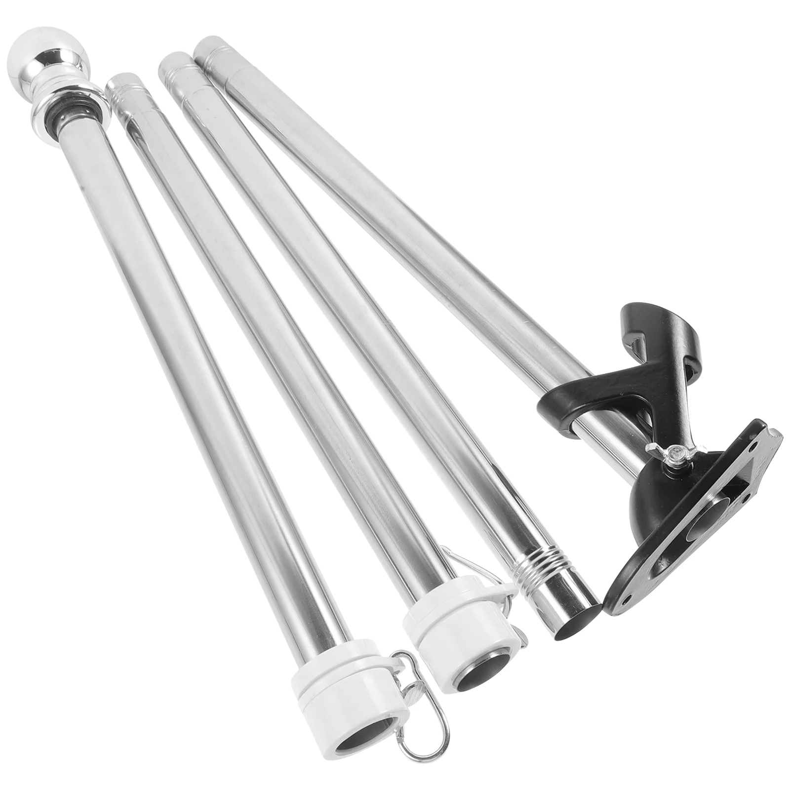 

Stainless Steel Flagpole Set Rustproof Rod Garden Wall Mount Holder Stand Outdoor Heavy