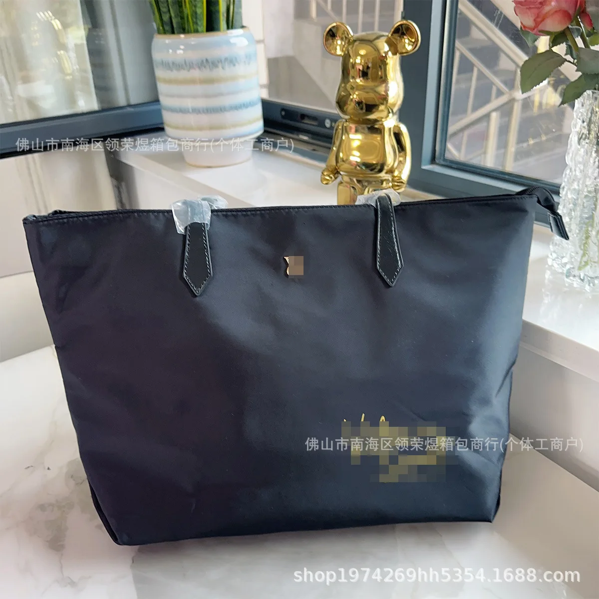 Torba damska z tkaniny Oxford w stylu koreańskim z kwiatowym wzorem, o dużej pojemności, zapinana na zamek, wodoodporna, uniwersalna na co dzień.