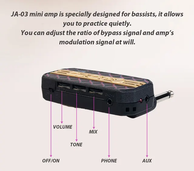 Amplificatore Per Cuffie Da Basso JOYO JA-03B - Mini E Portatile Per Esercitarsi - Foto 7