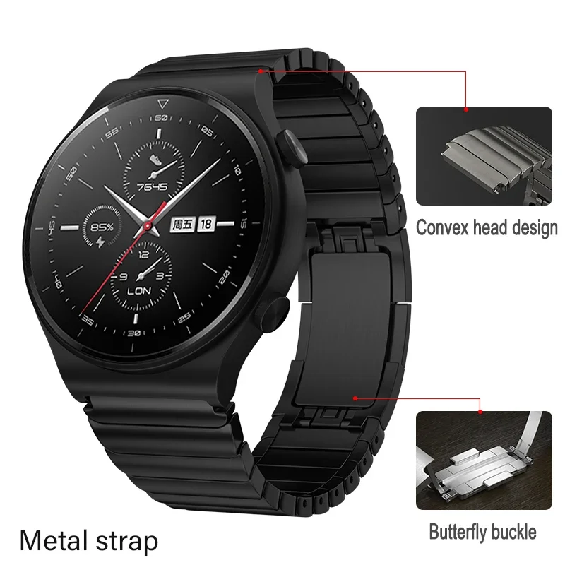 Elegant 22mm Metal Link Bracelet Watch Strap – Premium Quality Replacement Band