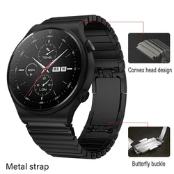 Elegant 22mm Metal Link Bracelet Watch Strap - Premium Quality Replacement Band for Xiaomi Watch S2 (Black B)