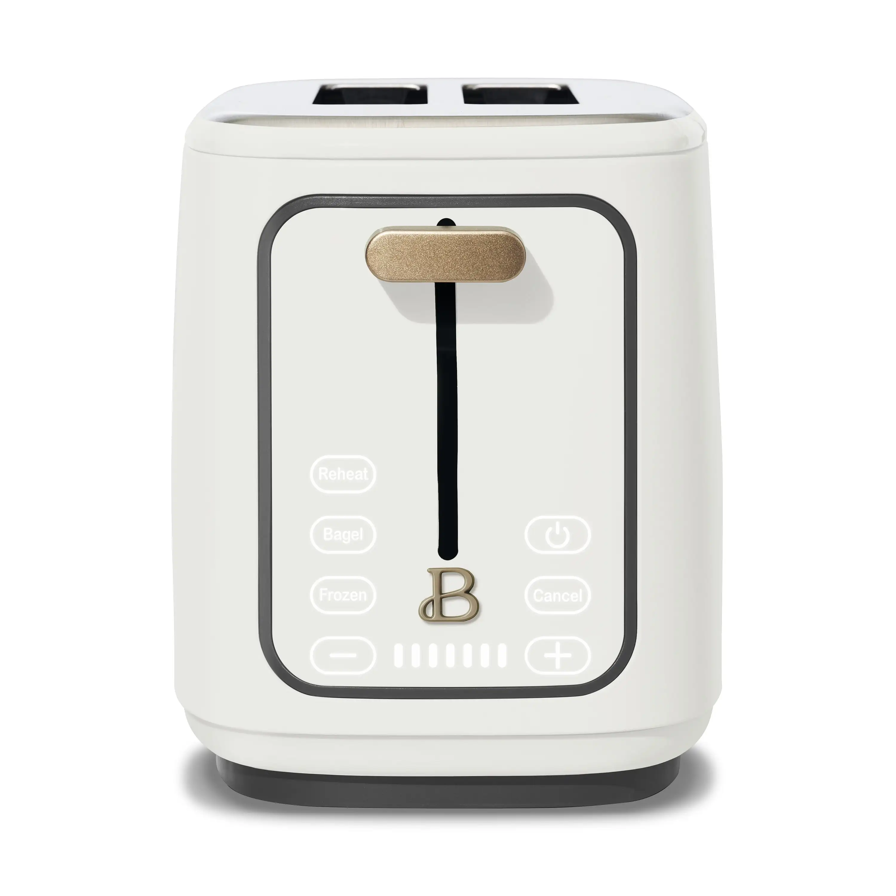

Beautiful 2 Slice Toaster with Touch-Activated Display, White Icing