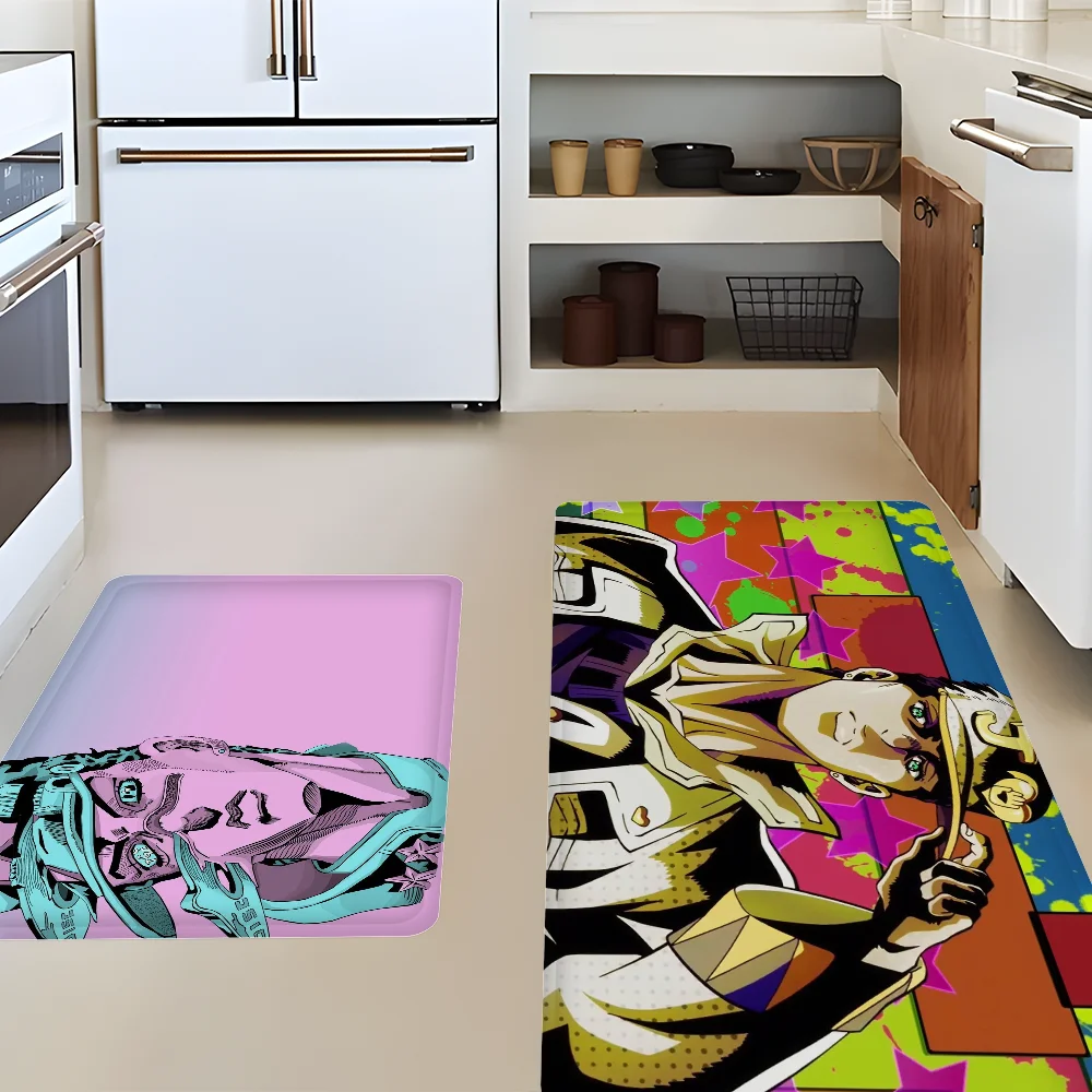 Jojo Bizarre Adventure Floor Mat Bathroom Mat Kids Room Bedroom Decoration Balcony Anti-Slip Doormat Living Room Bedside 3