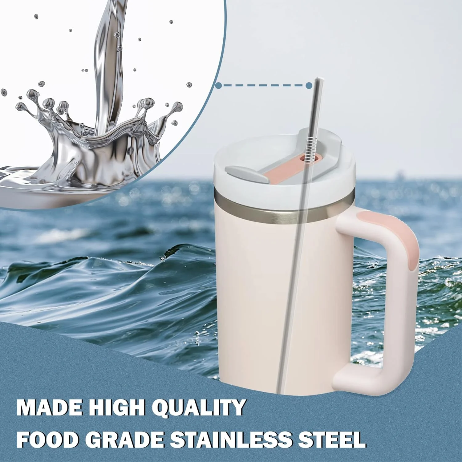 Eco-Friendly Stainless Steel Reusable Straw Set with Cleaning Brush