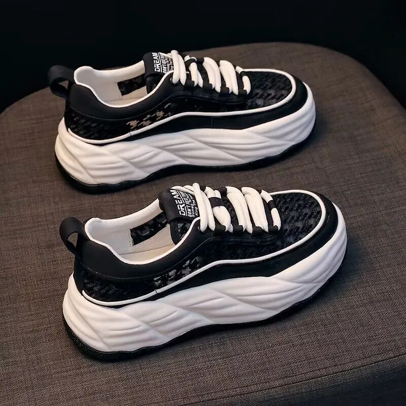 

Women Summer Sneaker Lace Up Ladies Walking Running Shoes Round Toe Casual Breathable Non Slip Gym Sport Shoes for Female Trafza