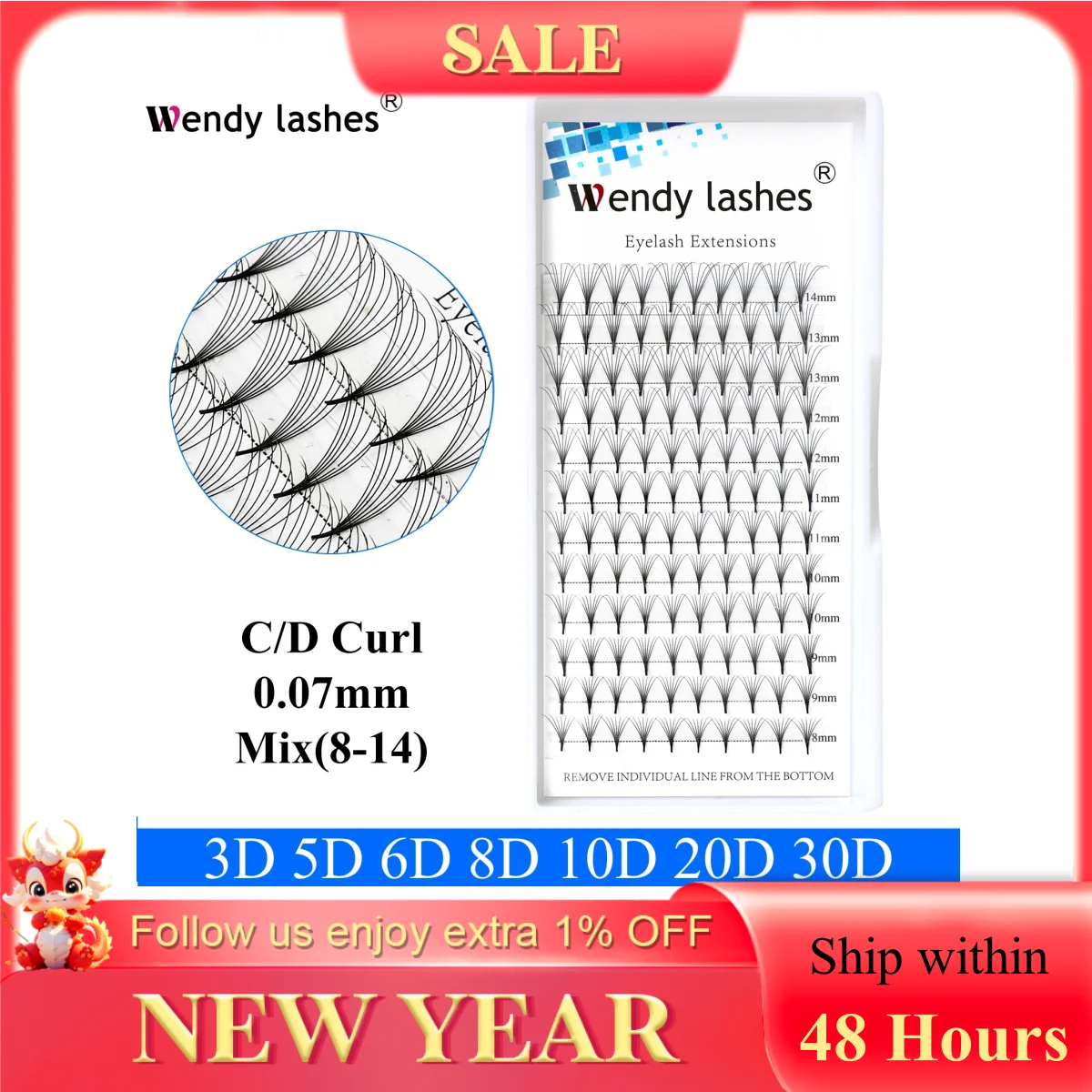 Premade Volume Fans Extension Ciglia Sharp Narrow Stem Fan Lash Natural Soft Faux Mink Eyelashes Wholesale Wendy Lashes