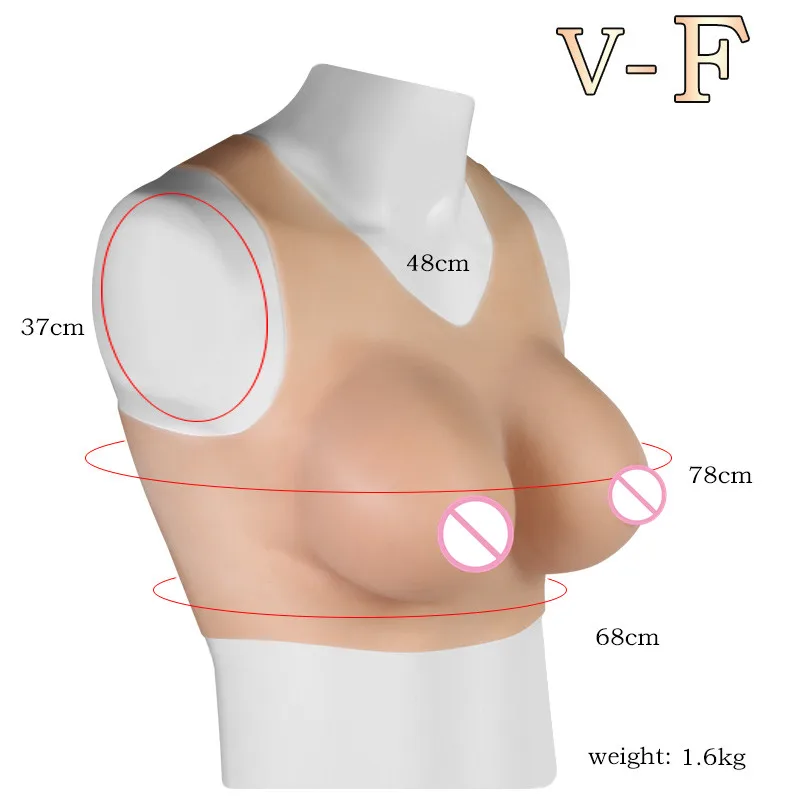 Flocked Silicone Breast Forms Realistic Fake Boobs Tits Big Breast Form Crossdresser for Female Women Crossdressing Cosplay