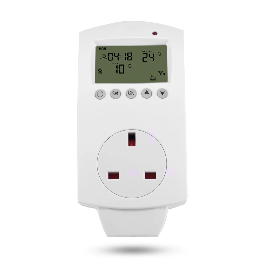 

Smart Home System Wifi Function Programmable Plug In Thermostat Switch Socket