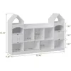 Castle Shape Children's Bookshelf, Kids Bookcase Display Case Kids Toy Storage Organizer Multifunctional Storage Cabinet 2