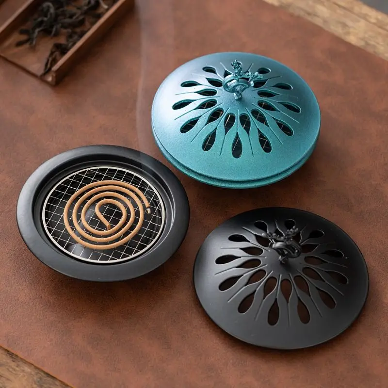 Backflow Incense Holder Retro Zinc Alloy Hollow Fragrance Censer Lucky Deer Incense Burner Home Decor Halloween Decorations