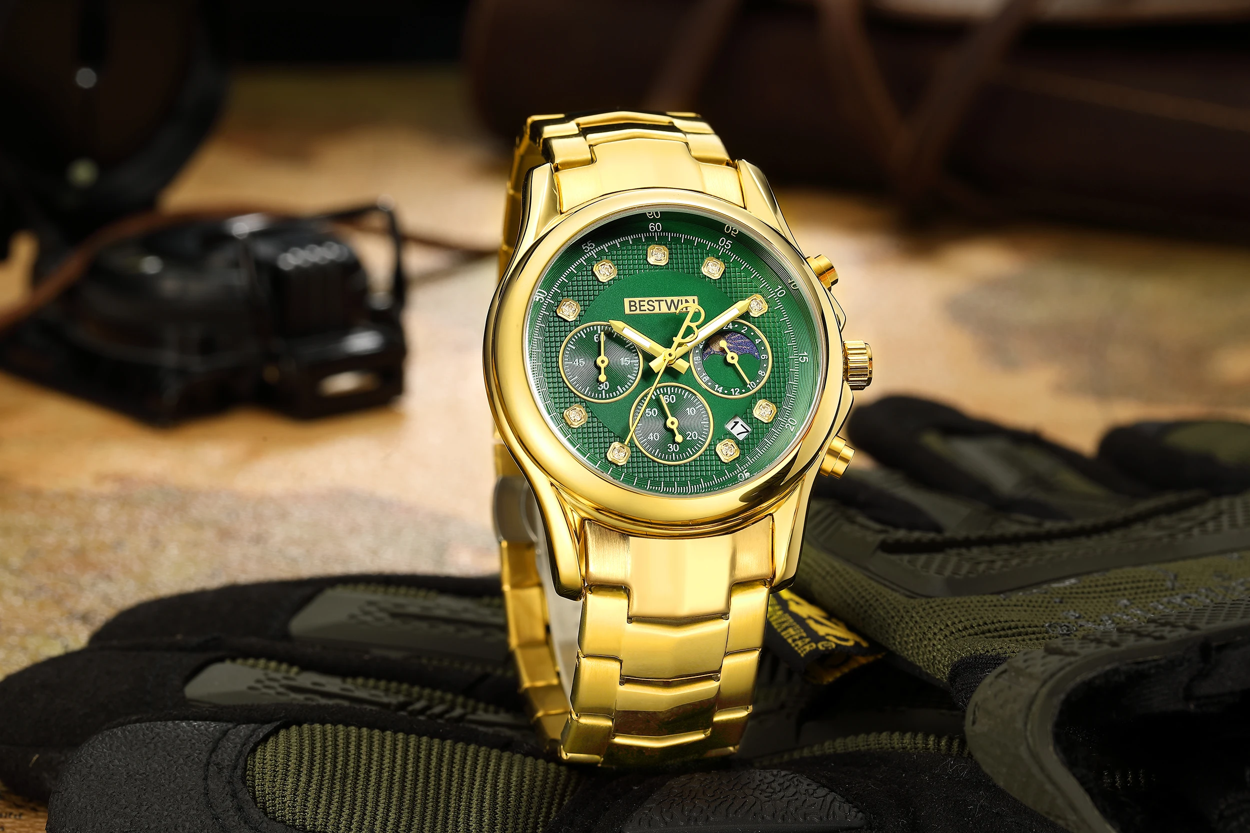 Original New Quartz Watch for Men Chronograph Business Man Watch Waterproof Wristwatch Stainless Steel Luxury Watch