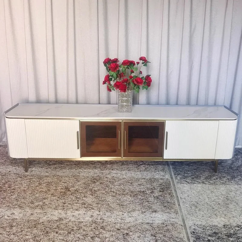 

Low Board Living Room TV Cabinet Glass Style Nordic Fashion Television Table Modern Fernseher Schrank Room Furniture MQ50DS