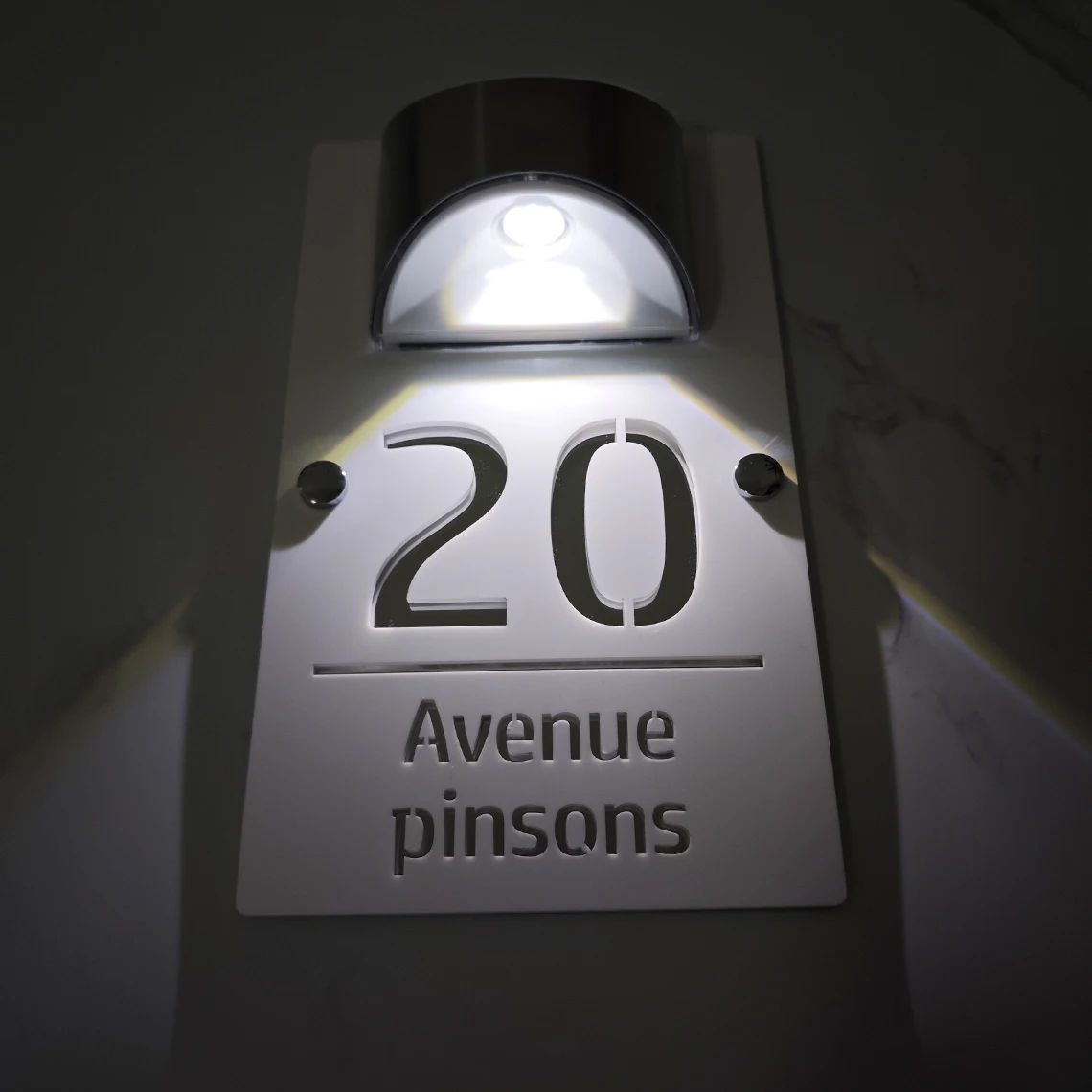 Customized Outdoor Solar House Number Sign lights Acrylic Plaque Wall Street Home Address Number Solar Led Door Sign house number signs house numbers number plate door signs house wall plaques