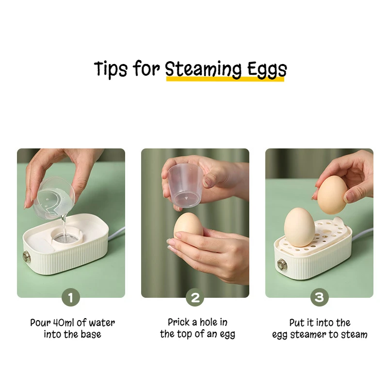 120W Multifunctional Electric Egg Boiler Poacher Automatic Power Off Egg Cookers Mini Breakfast Machine with Food Steamer