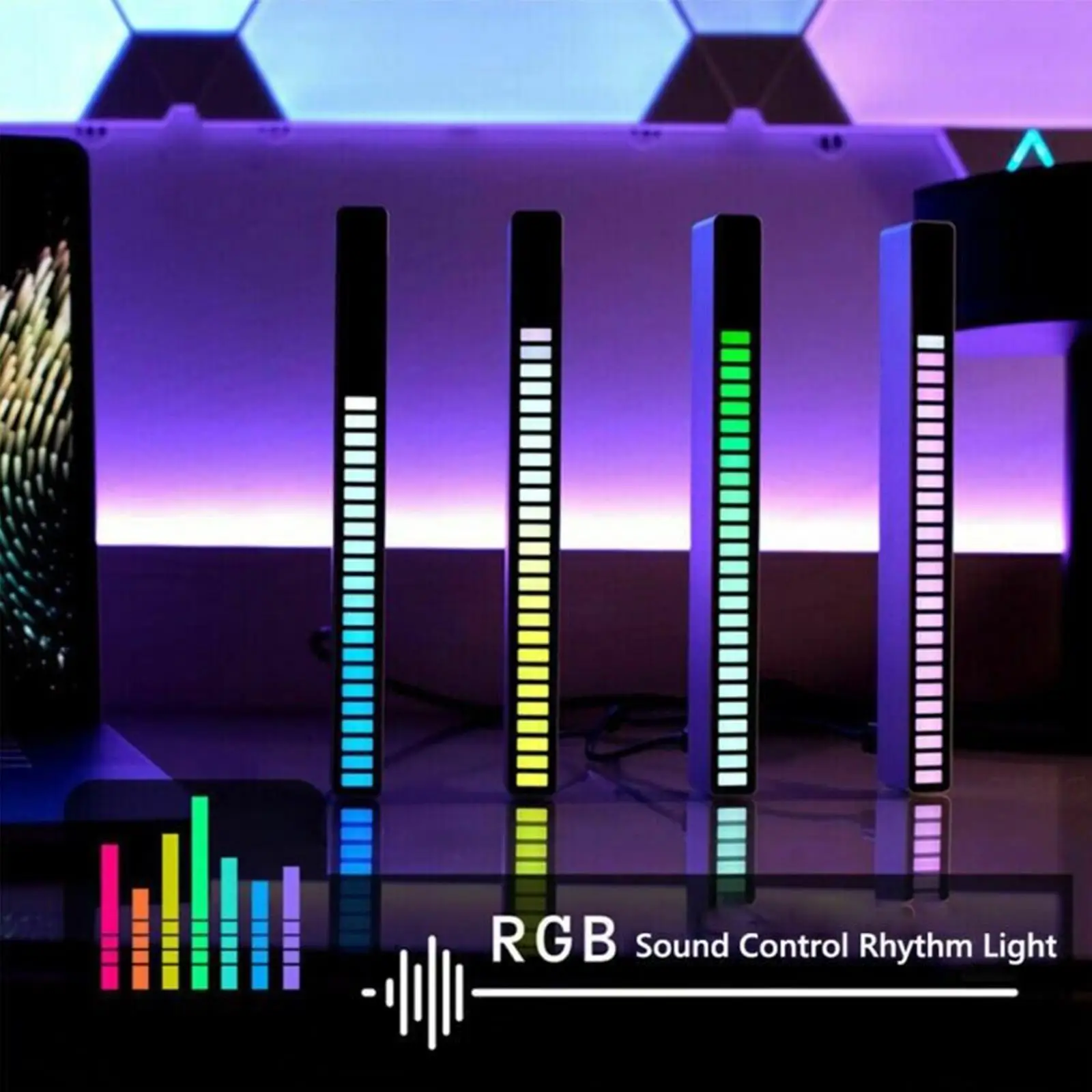

Светодиодная RGB-лента для управления звуком, 32 светодиосветодиодный