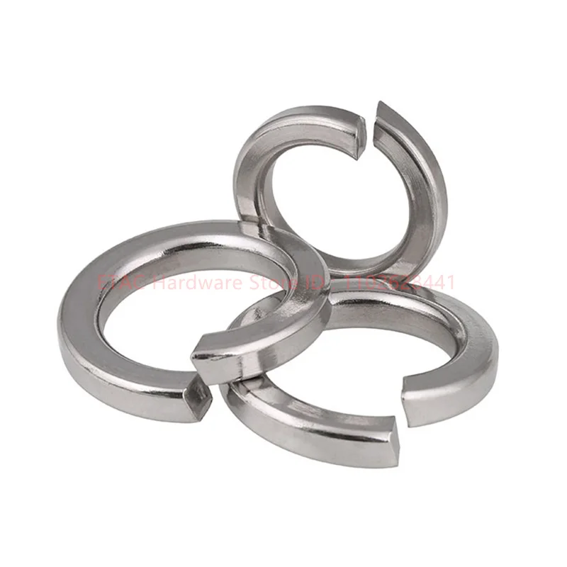 

304 Stainless Steel Spring Split Lock Washer Elastic Gasket M1.6 M2 M2.5 M3 M4 M5 M6 M8 M10 M12 M16 M24 M27 M30