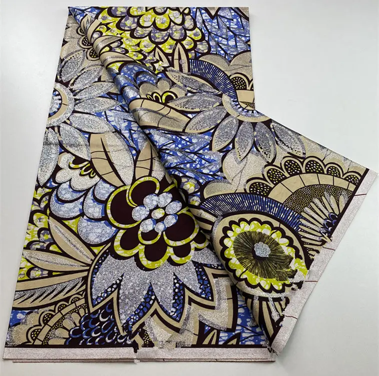 Batik Super Ankara Newest African Wax Prints Fabric 100% Cotton Fabric For Dress 6Yards S02 2