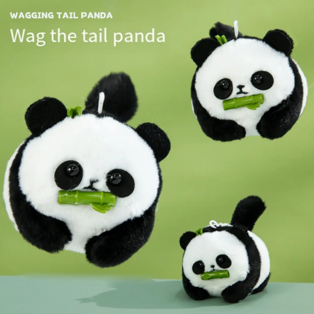 Cartoon Wag Its Tail Toy Plush Doll Animal Toy Panda Tail Wagging Panda Doll Funny Wagging Tail Pulling Rope Panda Doll Girls cute panda doll plush toy simulation panda cute girlfriend ragdoll small girl girl fat panda doll