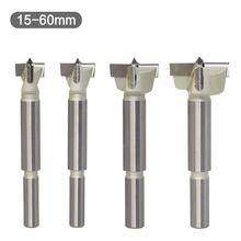

New 15mm-60mm Forstner Tips Woodworking Tool Hole Saw Opener Cutter Hinge Boring Drill Bits Round Shank Tungsten Carbide Cutter