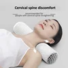 Round Neck Buckwheat Pillow Neck Support Cervical Pillow Buckwheat Hulls Filling Bolster for Cool Sleep Neck Support 43x10cm 5