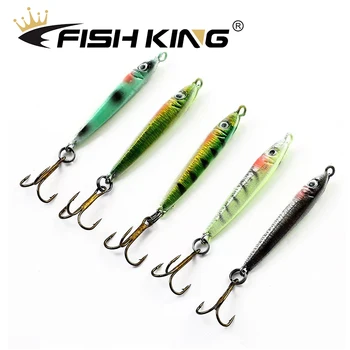 FISH KING 겨울 얼음 낚시 미끼, 잉어 파이크 퍼치용 인공 미끼 지그, 5g, 9g