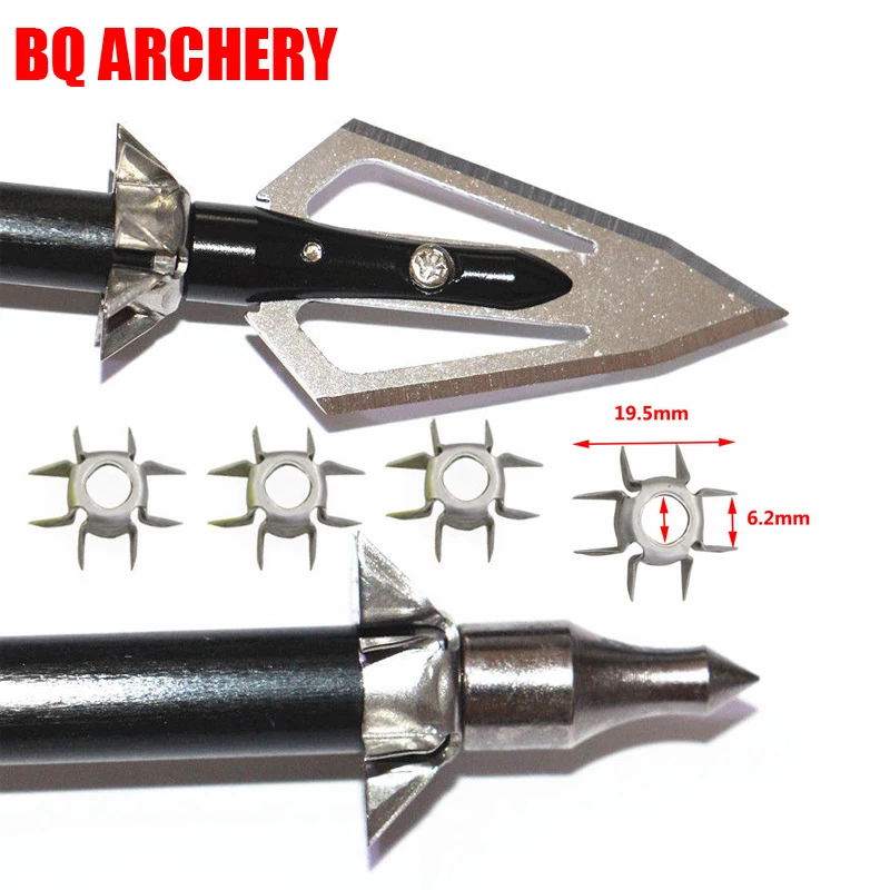 

14pcs Linkboy Archery Target Points ID 6.2mm Arrowhead Broadhead 8 Paw Arrowhead Hunting Practice Archery Accessories