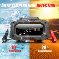 FOXSUR 20A/10A Car Motorcycle Battery Charger 12V/24V Smart Charger Lithium AGM GEL Lead-Acid LiFePO4 Battery Charger - Image 6