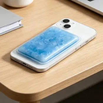 Pacco di ghiaccio riutilizzabile per telefono, portatile, a lunga durata, per raffreddare il cellulare e la fotocamera, ideale per l'estate, vlog, viaggi, campeggio.