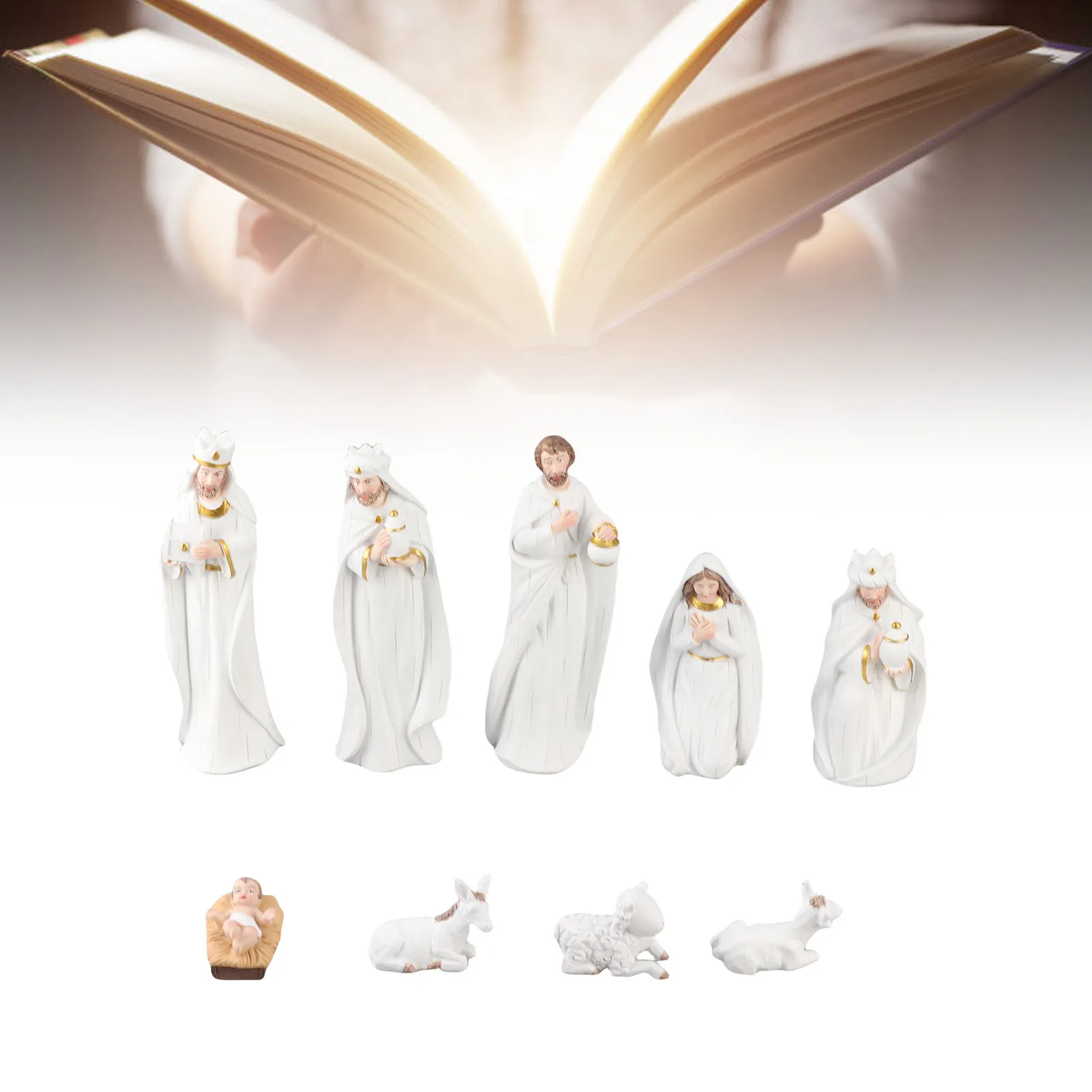 Christmas Decorations Christmas Manger Set Decorations Resin Crafts Christmas Manger Set Nativity Scene Set Manager Nativity Set