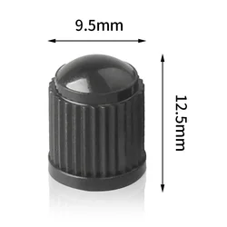 Universal Tire Stem Valve Caps with O - Ring Seal - Durable Dust and Leak Protection (Black 1pc)